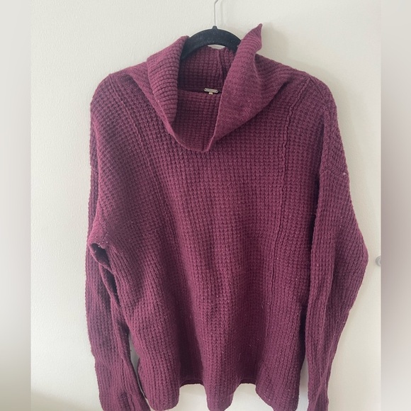 Free People Sweaters - Free People Red Turtle Neck Sweater